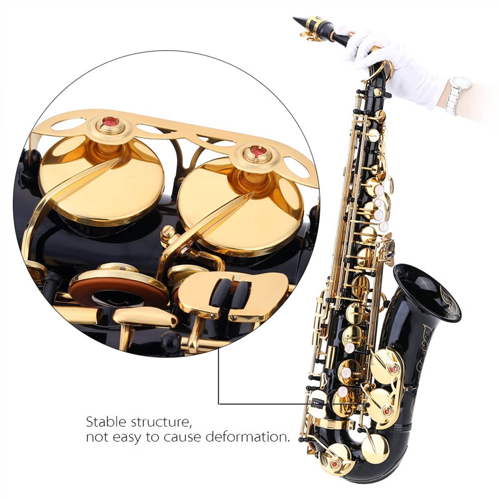 EB Alto Saxophone Brass Lacquered Gold E Flat Sax 82Z Key Type