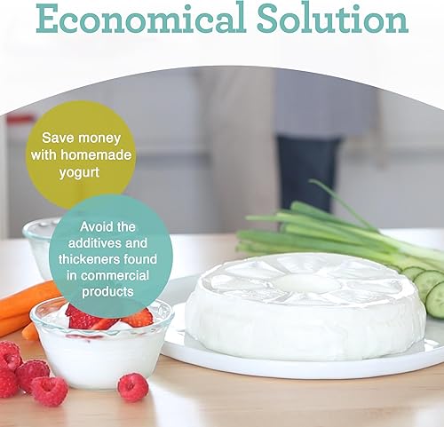 Miniatura 7 de Yogurtera para yogur griego Euro Cuisine, Casual, Transparente y blanco