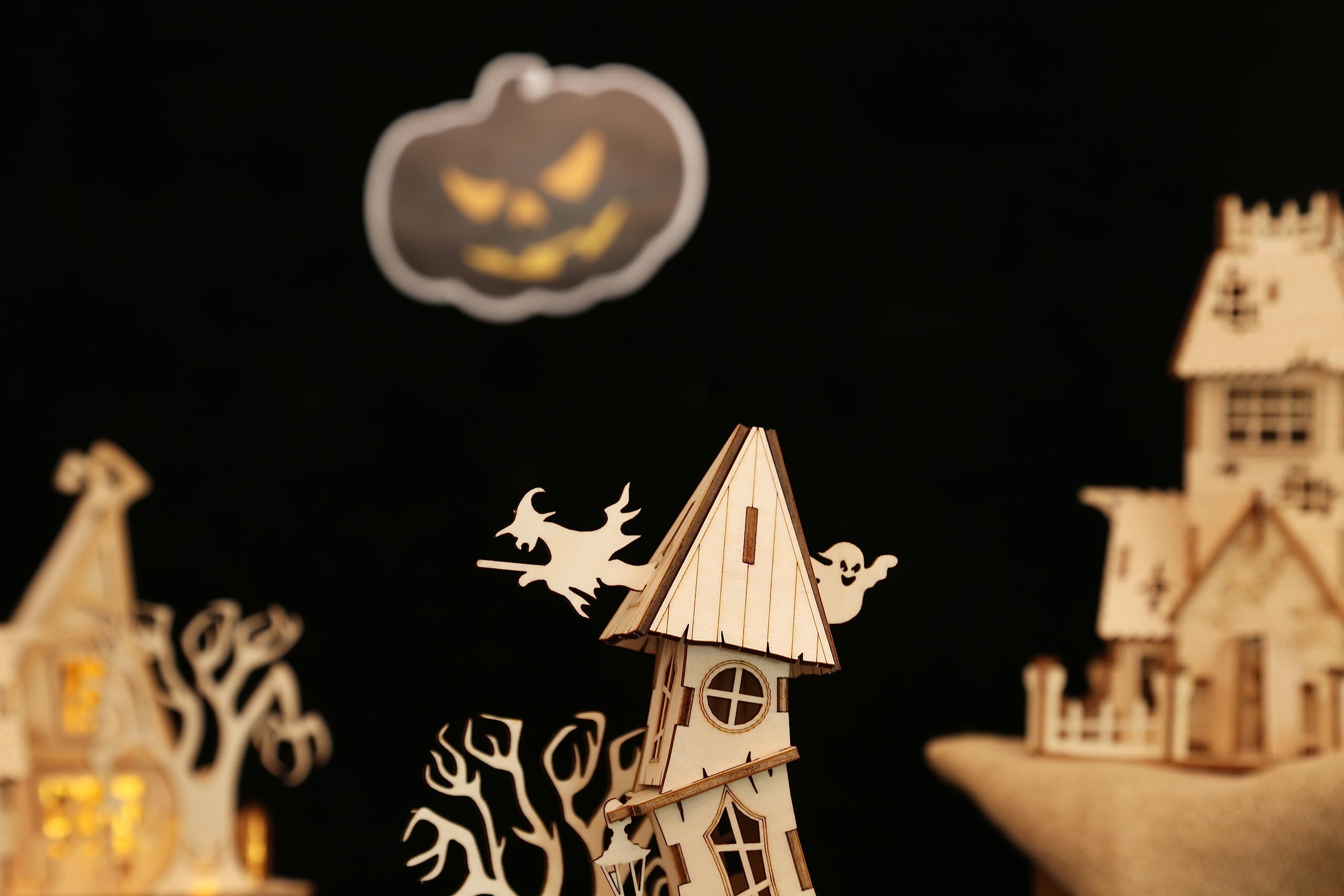 ハロウィン 木製人形 3体セット ハロウィン 木製人形 3体セット