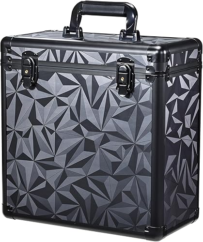 Miniatura 9 de Estuche de almacenamiento para discos de vinilo, caja de exhibición de la colección de álbumes LP, caja de exhibición de aluminio resistente al