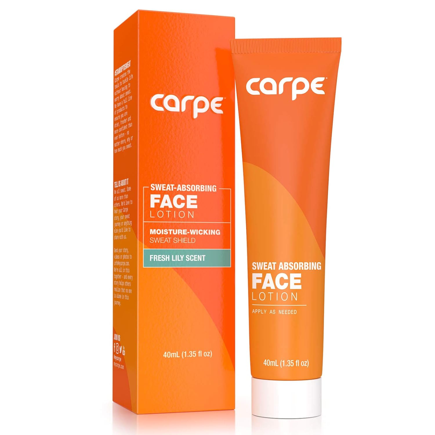 Carpe Sweat Absorbing Face - Helps Keep Your Face, Forehead, and Scalp Dry - Sweat Absorbing Gelled Lotion - Plus Oily Face Control - With Silica Microspheres and Jojoba Esters : Beauty