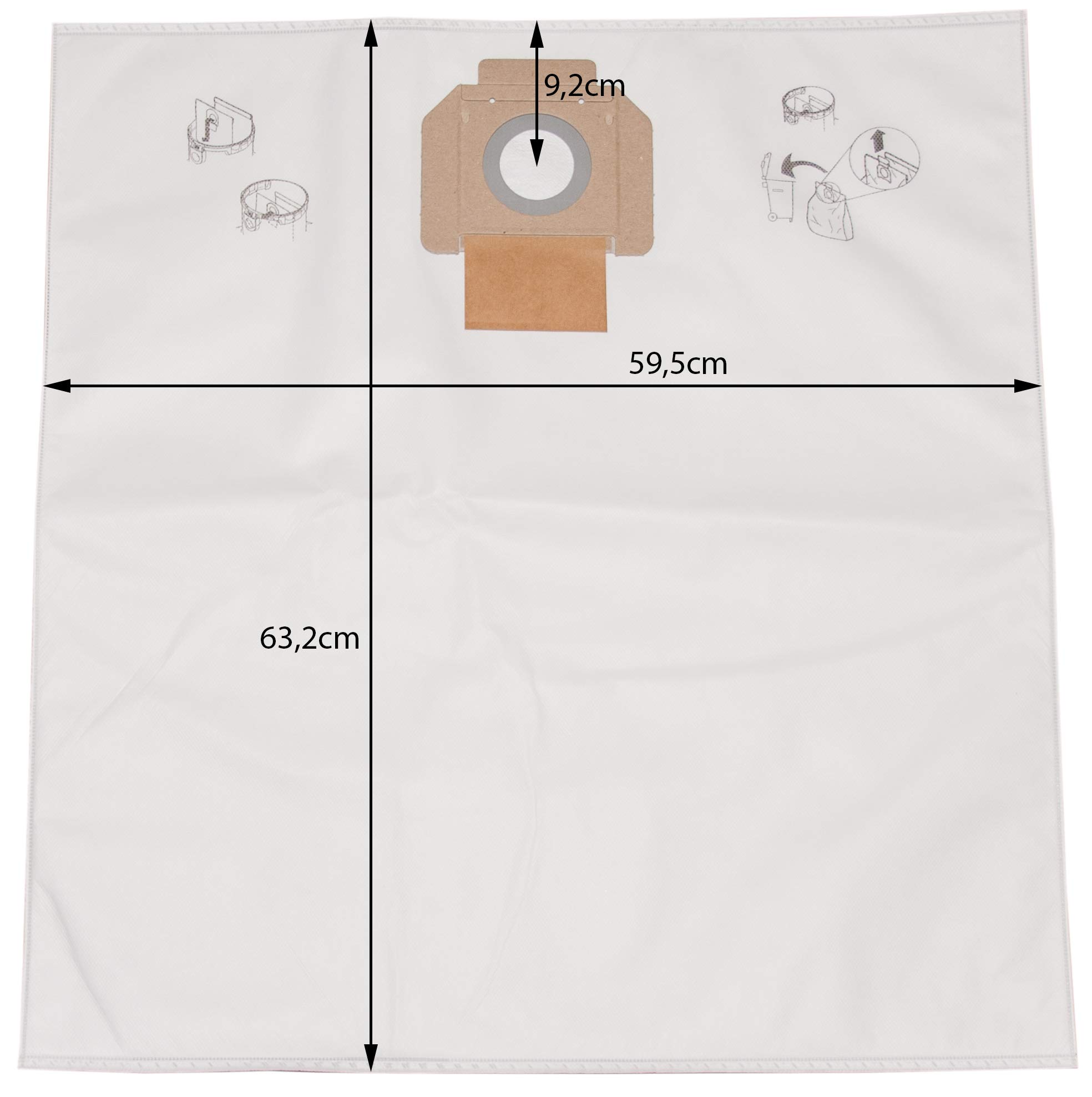 Nilfisk 302004004 WAP Vlies Filtersack Staubsaugerbeutel für ALTO, Attix, IVB