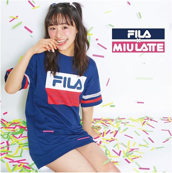 Amazon ピンク ラテ Pink Latte Fila Miu ピンクラテ コラボスエットワンピ Xs 150 ネイビー 093 ワンピース チュニック 通販