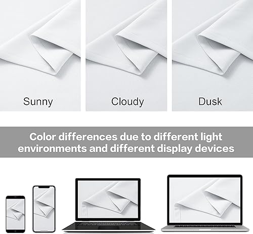 Miniatura 5 de DUALIFE - Cortinas semiblackout para oscurecer habitación y guardería, con trabillas traseras, para aislar el calor en verano y dividir