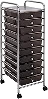 Vista 1 de Seville Classics Carrito Organizador con Ruedas, para Hogar, Oficina, Escuela, Aula, Álbum de Recortes, Pasatiempo, Artesanía, 10 Cajones, Negro