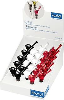 Koziol 3741495 - Tapón para Botellas (10,7 cm), Color Rojo, Negro y Blanco