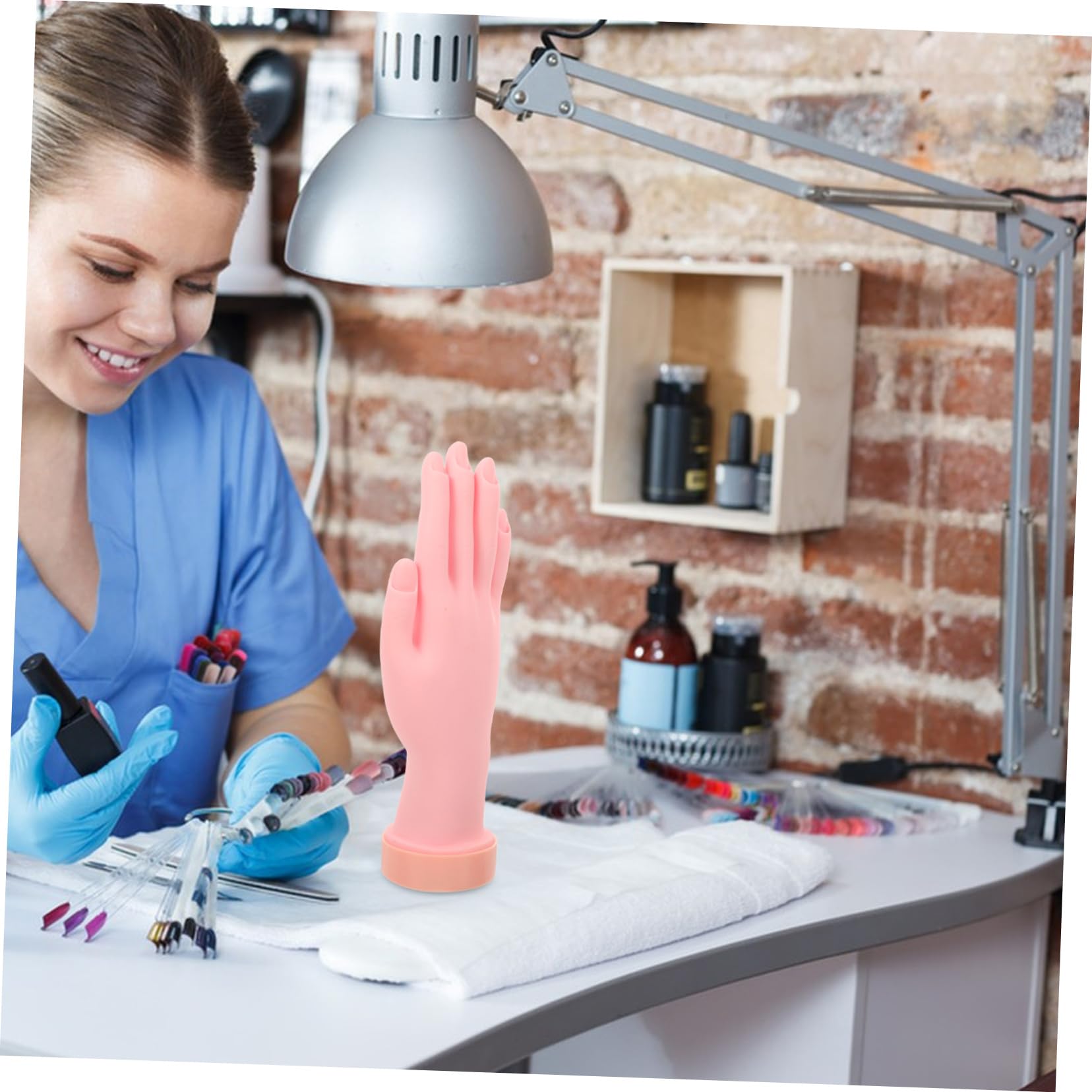 FRCOLOR 4 Uds Modelo De Mano De Entrenamiento De Manicura Práctica De Uñas Mano Falsa Mano De Práctica De Uñas Simulada Mano Artificial Para Práctica De Uñas Mano De Práctica De Uñas