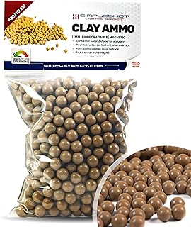 SimpleShot Clay Slingshot Ammo (500pcs), All-Natural Non-Toxic Biodegradable Magnetic Performance Clay Slingshot Ammo