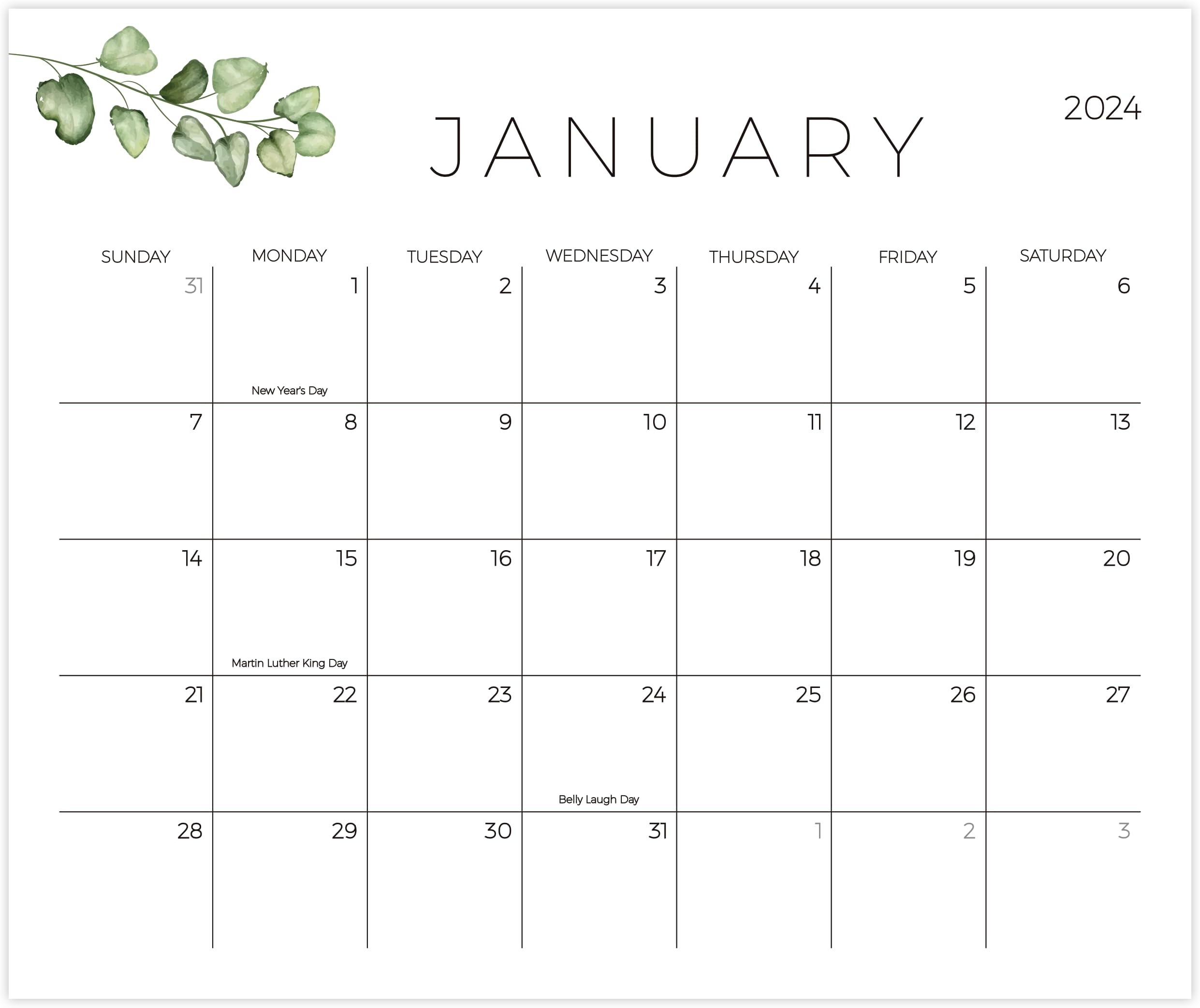 Calendar 2024 - Magnetic Calendar for Fridge,Monthly Family Calendar,18 Month Refrigerator Calendar from Jan.2024 to Jun.2025, Magnetic Fridge Calendar for Home & Office Organization .10x12.Green…