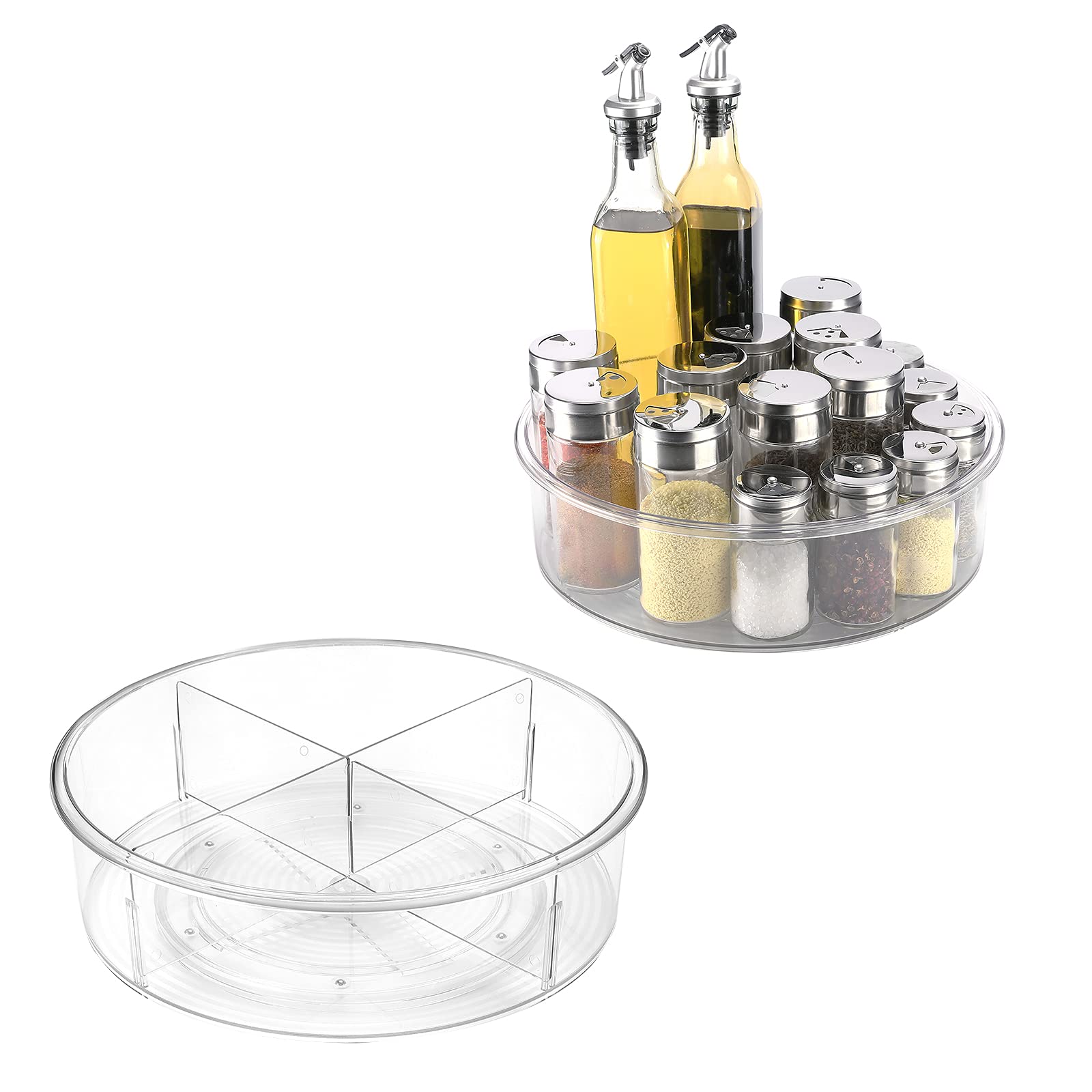 Buy Puricon [Set of 2] Plastic Lazy Susan, Rotatable Spice Rack, Fridge