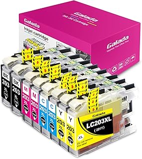 Galada Compatible Ink Cartridge Replacement for Brother LC203XL LC203 LC201 XL for MFC-J480DW J485DW J680DW J880DW J4420DW J460DW J4620DW J5520DW J5620DW J5720DW Printer (6 Pack)
