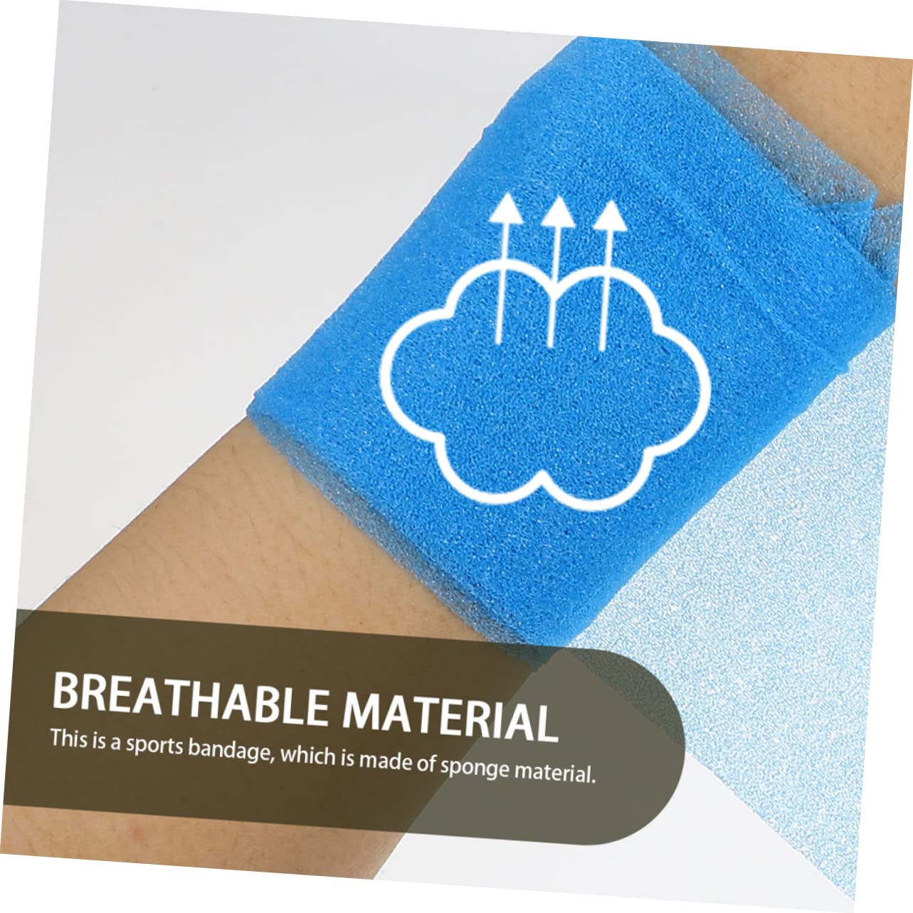 4 Rolls Bandage Sports Strap Fixing Bandage Wrapping Bandage Tape Stretch Bands for Flexibility The Belt Sprain Bandage Sponge Blue BRIGHTFUFU