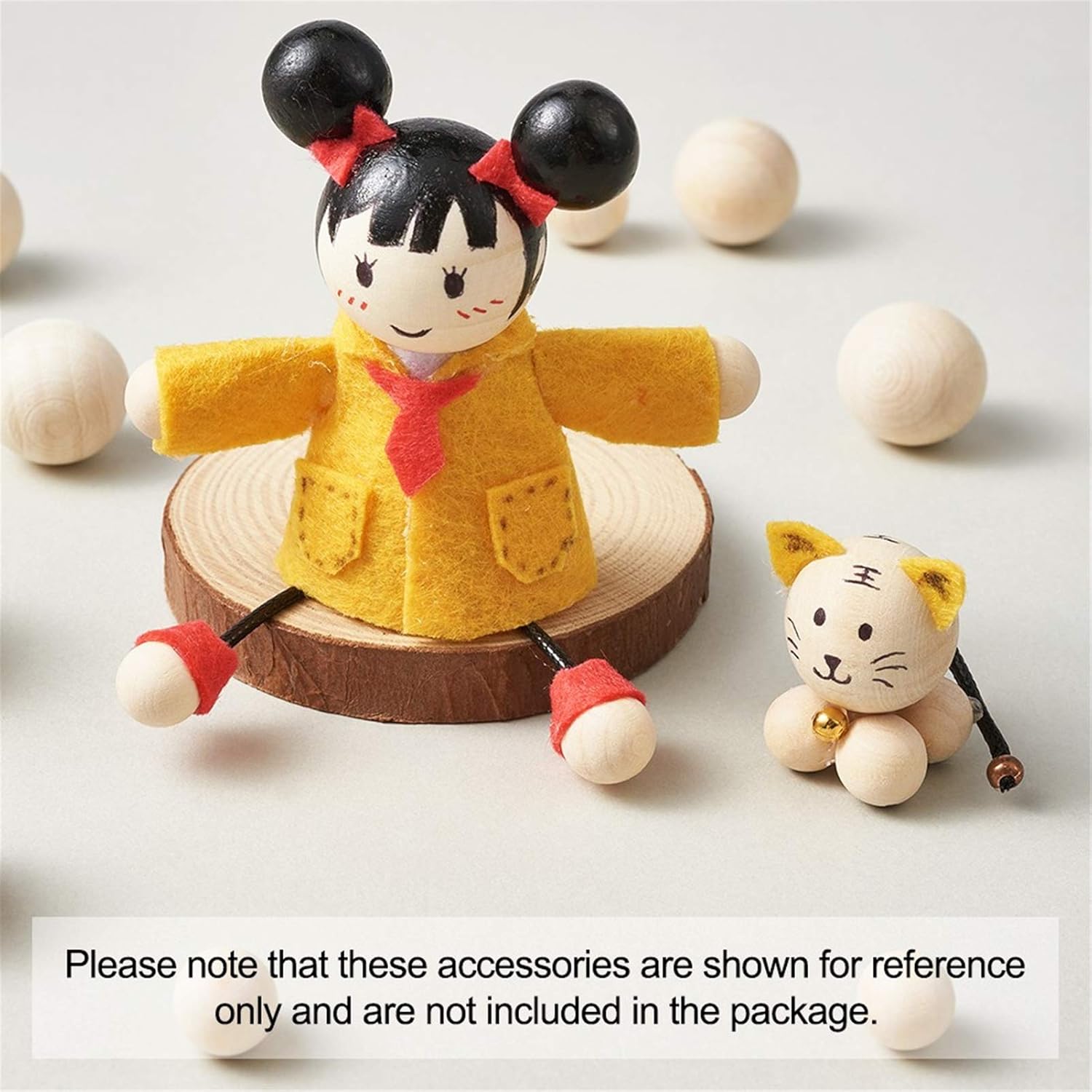 Craftdady 90pcs Natural Round Wooden Balls Unfinished Hardwood Craft Balls Assorted Decorative Wood Spheres No Hole for Craft DIY Projects Jewelry, 10mm/13.5-14mm/19-20mm/24-25mm - Image 6