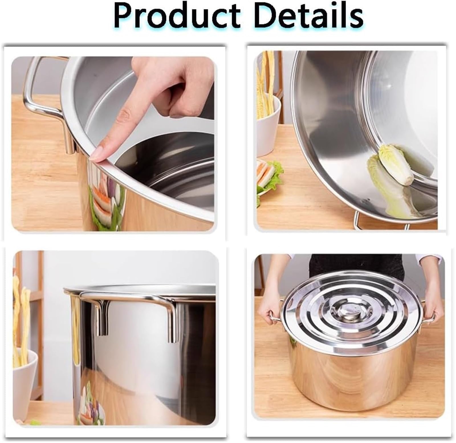 Cuocipasta Formato Famiglia/Set di pentole per la Cottura a Vapore in Acciaio Inox con pentola e cestello per la Cottura a Vapore, cuoci, cuoci a Vapore e Cola con facilità