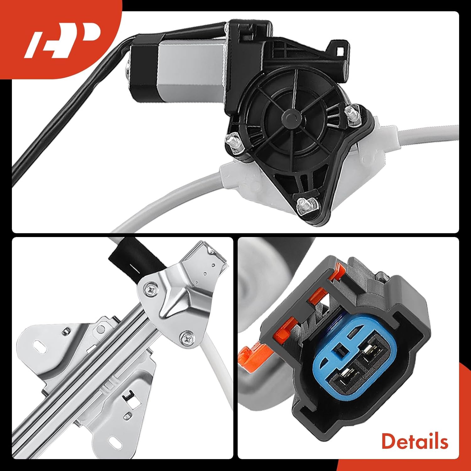 A-Premium Power Window Regulator with Motor Compatible with Jeep Cherokee XJ 1997-2001, Sport Utility 4-Door, Front Driver Side
