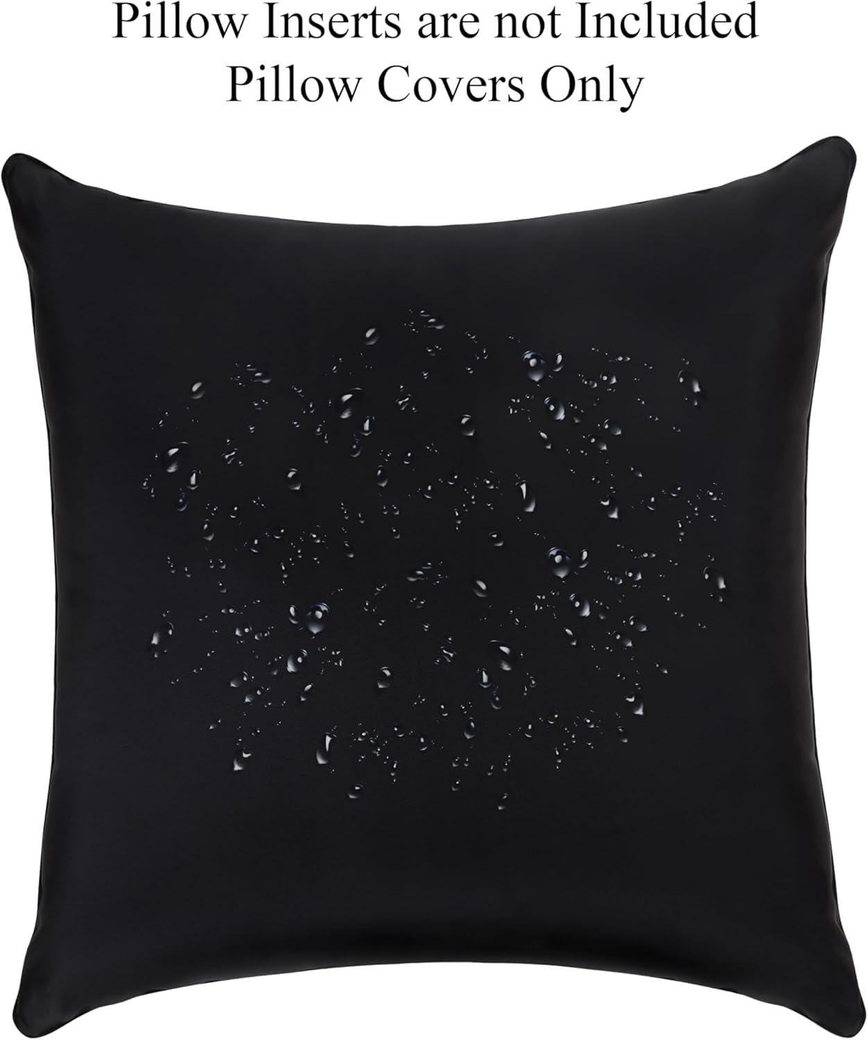 A1 HOME COLLECTIONS A1HC Luxurious Outdoor Waterproof Pillow Covers 22x22 Inches (Pack of 2, Onyx), Throw Pillow Covers for Pool Areas, Garden, Sofa, Chairs, Beds, Tent, Patio
