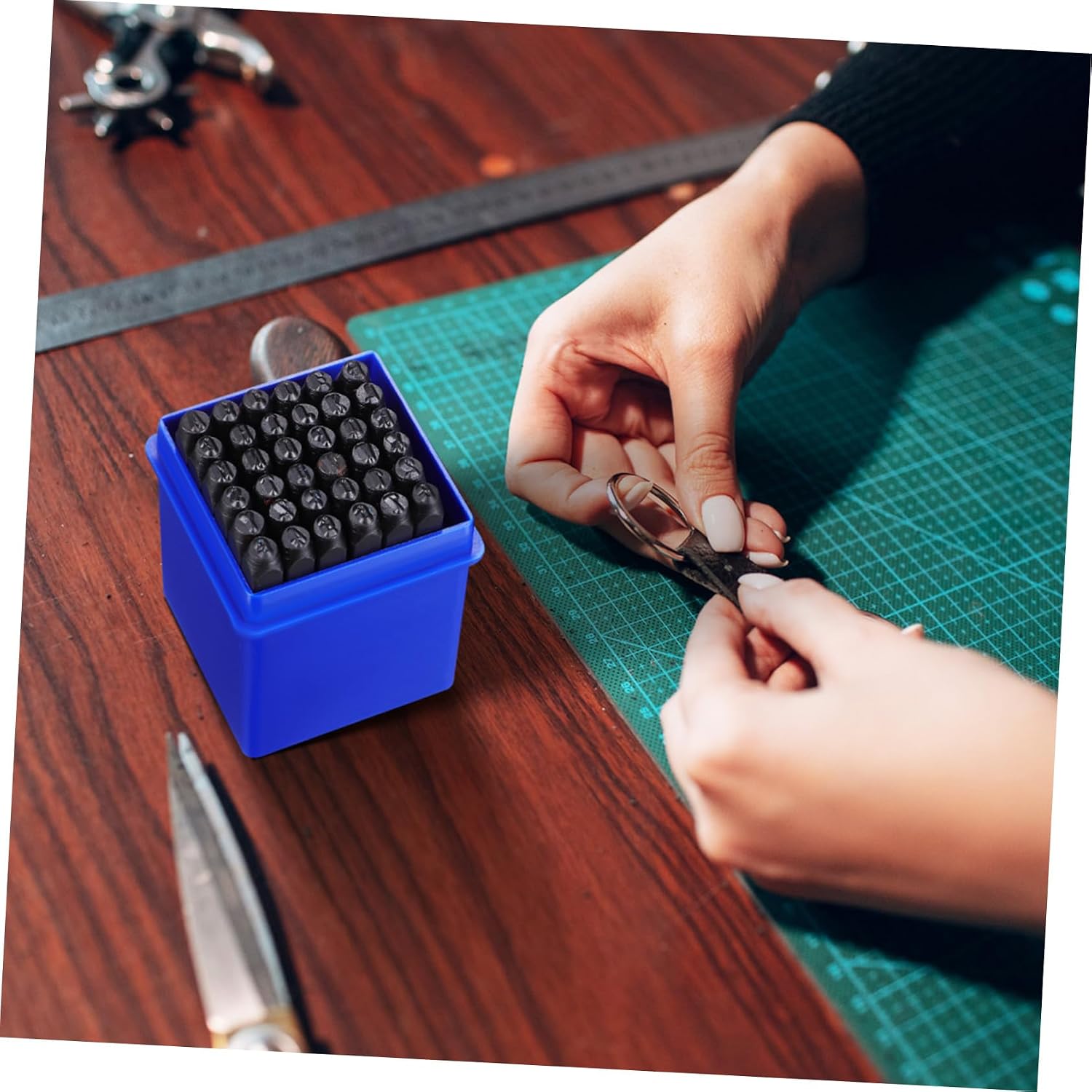 Lurrose Metal Letter Number Punch Craft Stamps High Punch Tools Jewelry Making Kit Versatile Punching for Metal Plastic Paper