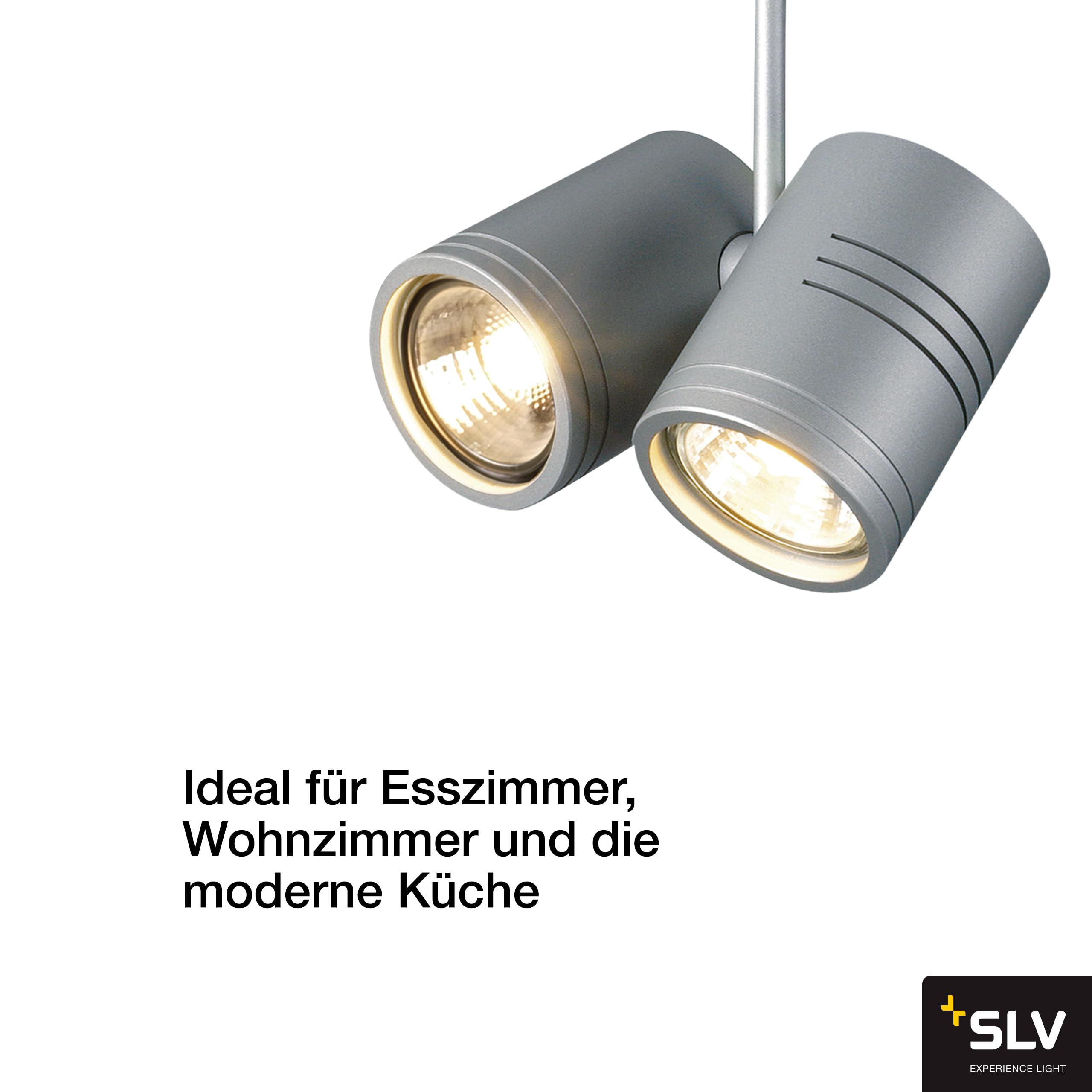 Faretti LED Per Binario Trifase SLV | Design Minimal | Per Interni | Bianco Caldo - Foto 5