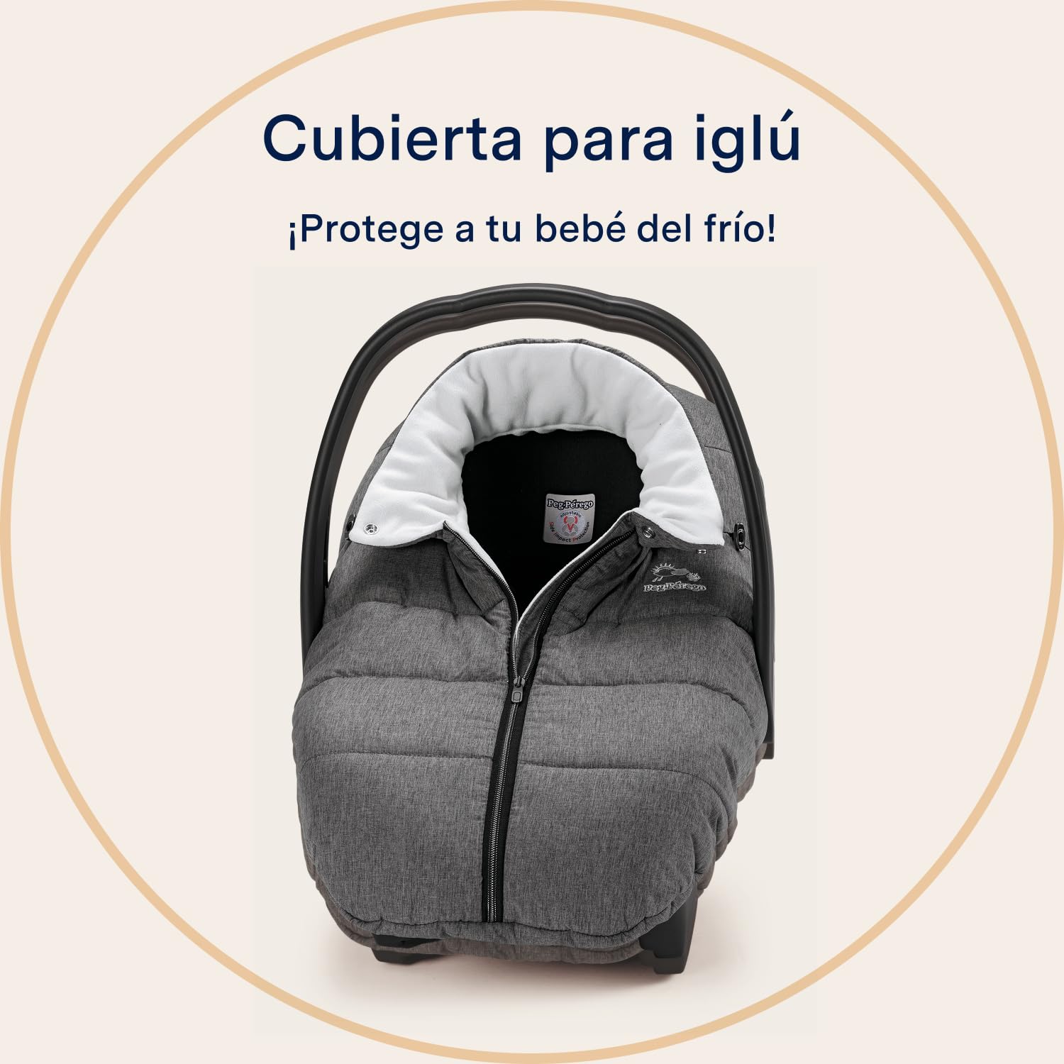 Peg-Pérego Igloo Cover - Funda de Invierno/Saco para Silla de Coche, Color Gris