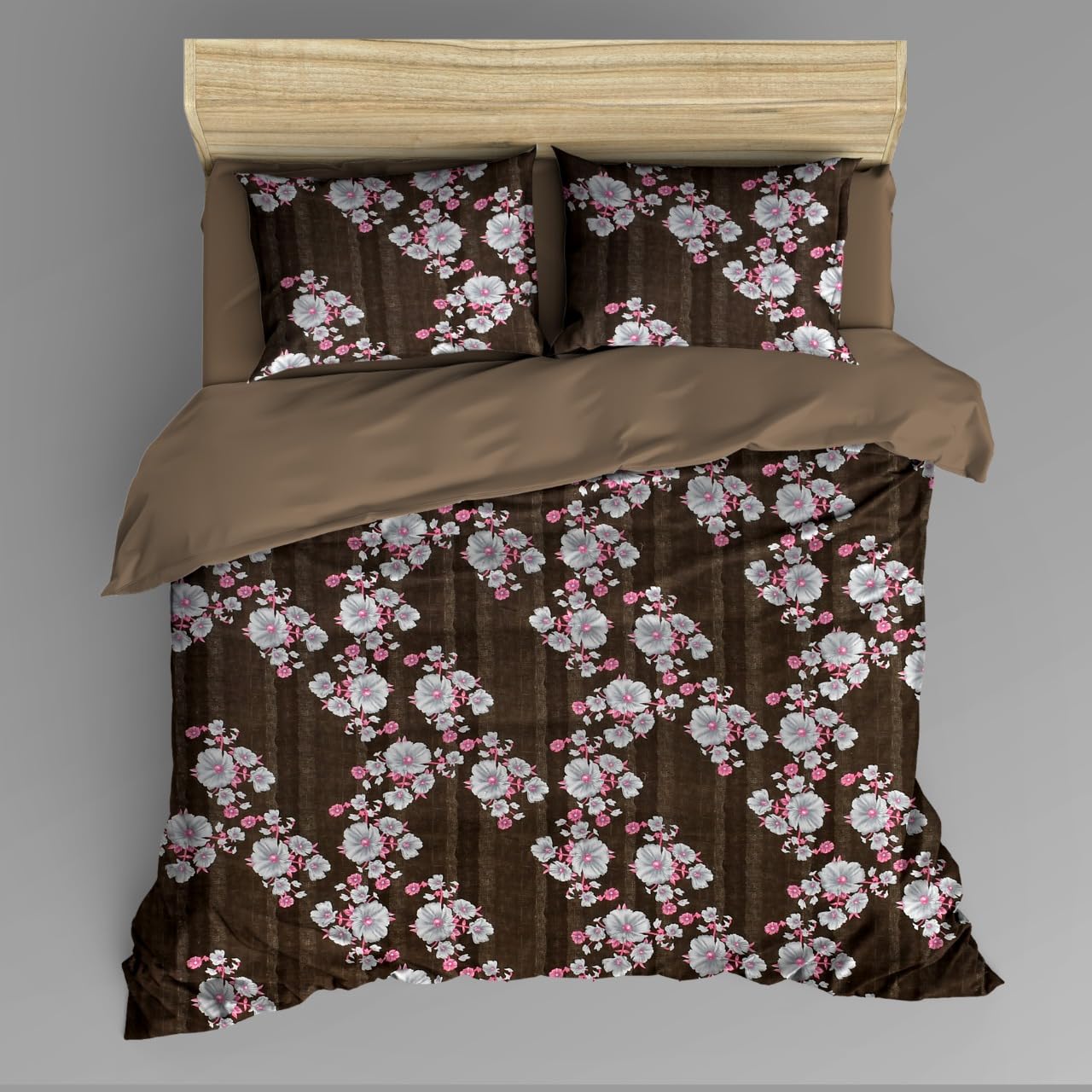 Cotton Bedsheet for Double Bed with 2 PillowCovers Swiss Dot | 144 TC Cotton King Size Bedsheet Cotton Flatsheet (Multiclour) (Design 3)