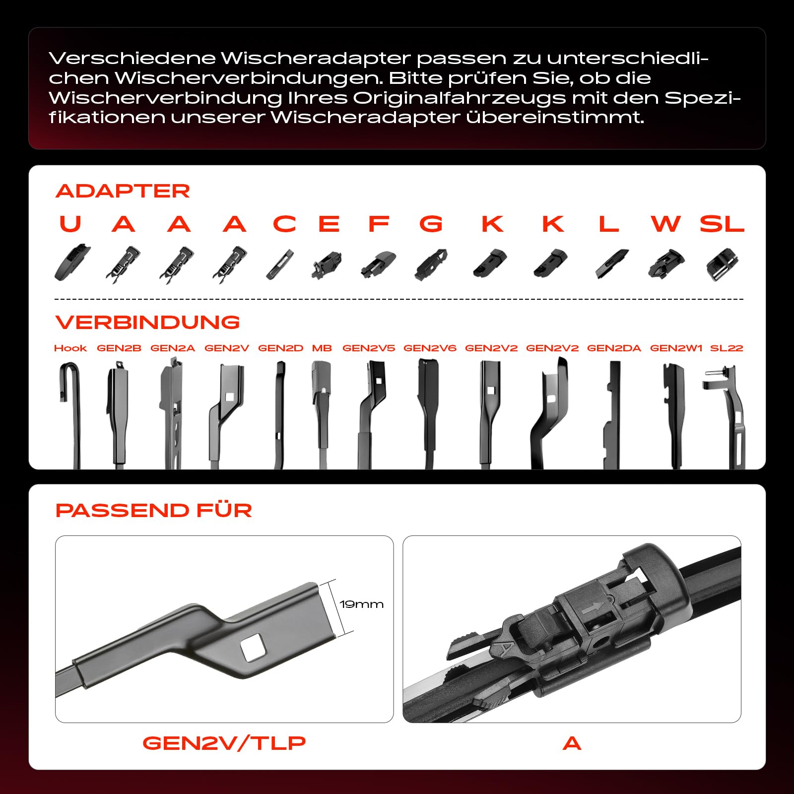 Frankberg 2x Limpiaparabrisas Escobillas Limpiaparabrisas Delantero 600mm/375mm Compatible con Qashqai +2 I J10 NJ10, 312 319, i20 BC3 BI3, Van 312 519, Bayon BC3, Ypsilon 312