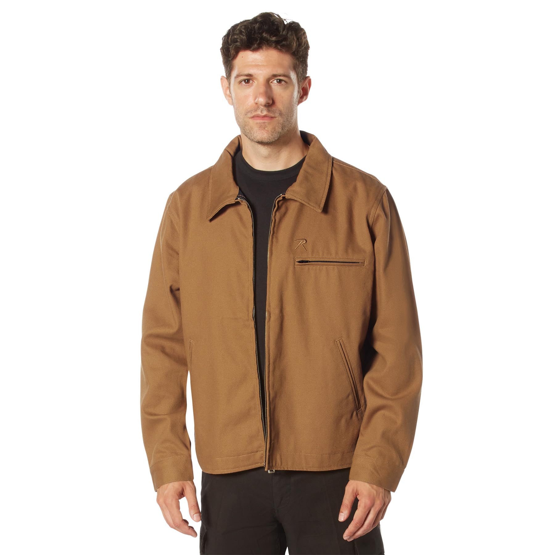 Rothco Lightweight Canvas Work Jacket – Rugged & Casual Long Sleeve Workwear Shirt Shacket