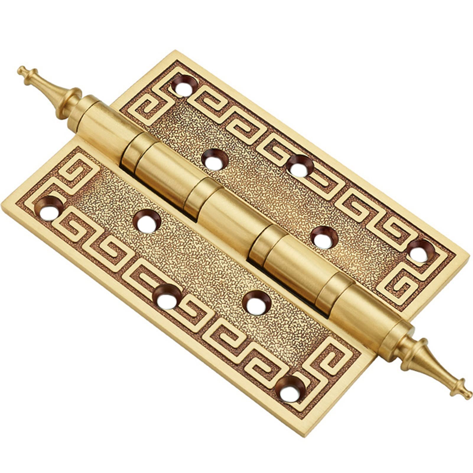 Shundeed B 1Pc 5Inch Rass Hings Thick,Retro Antique Cabinet Door Neoclassical European Hinge Gate Room Door Copper Hinge(B)