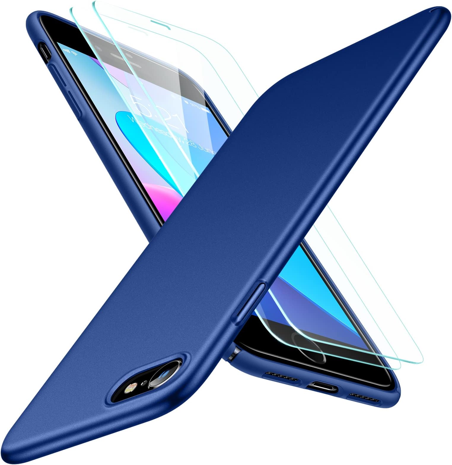 TORRAS Ultra Thin iPhone SE 2022 Case Blue