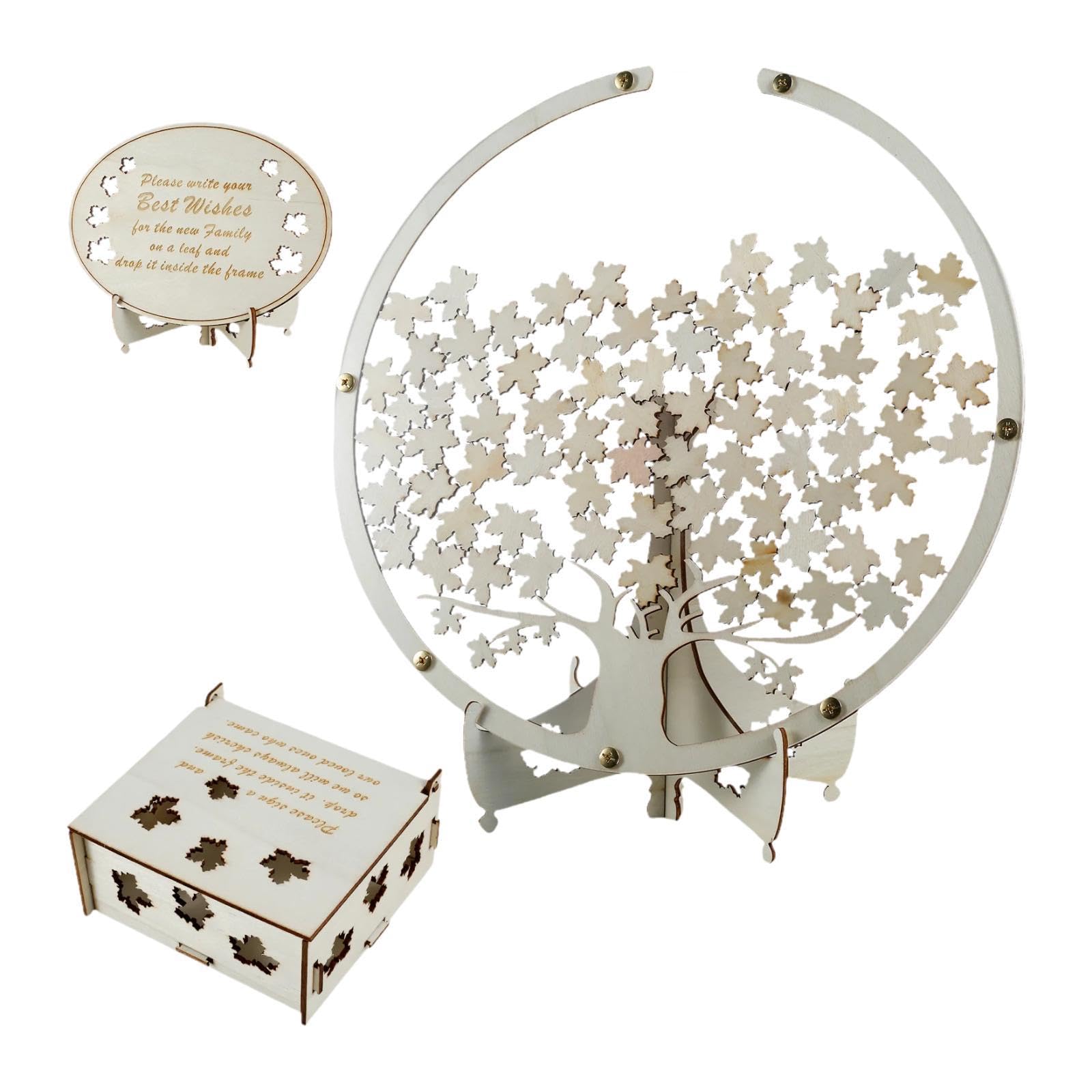 ARTISOUL® 3D Wedding Guest Book Transparent Round Drop Box Frame for Birthday Ceremony | Home & Garden | Wedding Supplies | Guest Books & Pens-image-25