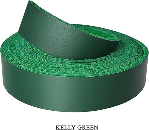 Miniatura 6 de Leather Strips 1 Inch Wide 96 Inch Long - 6-7 oz (2.4-2.8 mm) Latigo Leather Strips Great for Belts, Collars,Leather Craft - Made in USA by Pitka