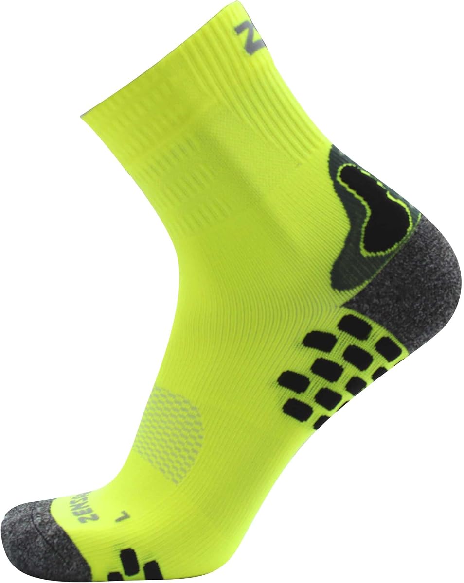 3D Dotted Running Socks - Moisture Wicking, Padded, Anti-Blister, Ankle Athletic Sock for Men and Women