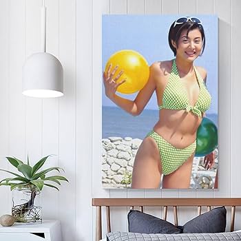 Amazon.co.jp: 藤原紀香水着セクシー写真ポスター壁飾り キャンバス
