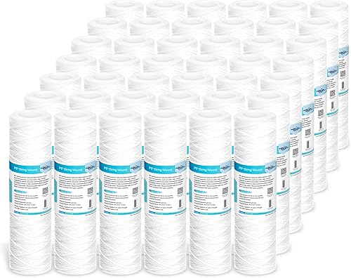 Membrane Solutions - Paquete de 42 cartuchos de repuesto para filtro de agua de 10 micras de 10 x 25 pulgadas para toda la casa filtros de