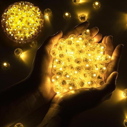 chzk 100 mini luces LED redondas, largo tiempo de espera, multicolor, linterna de papel, luces para fiesta de cumpleaños, Navidad, Halloween,