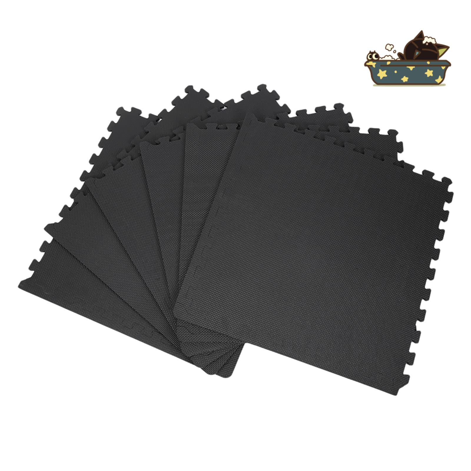 Tappeto da Fitness Palestra a Puzzle Tatami Set di 6 Pezzi 63*63*1.2cm Superficie di Protezione per Pavimenti, materassino per Palestra Workout Ginnastica Tappetino Tappetino Palestra Tappeto da Fitness a Puzzle Set di 12 Pezzi Protezione del Pavimento Ta