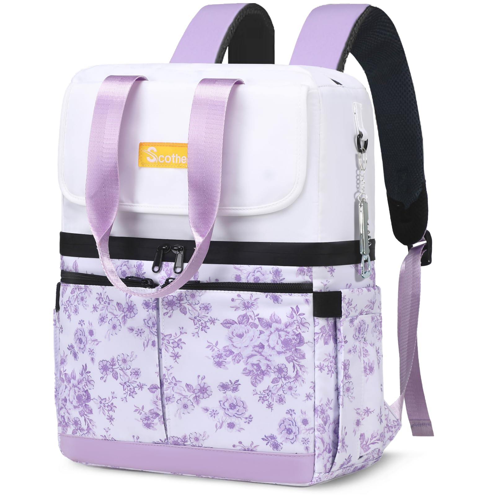 Scothen Backpack Cooler with Double Decker, 36 Cans Insulated Cooler Bag