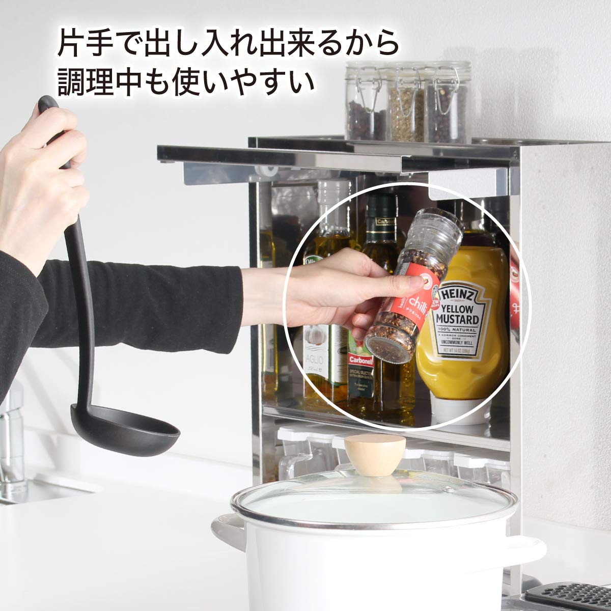 【川口工器】ミラー風 ステンレス スパイスラック 燕三条製 19686 Amazon｜川口工器 ミラー風 ステンレス スパイスラック (10杯) 燕
