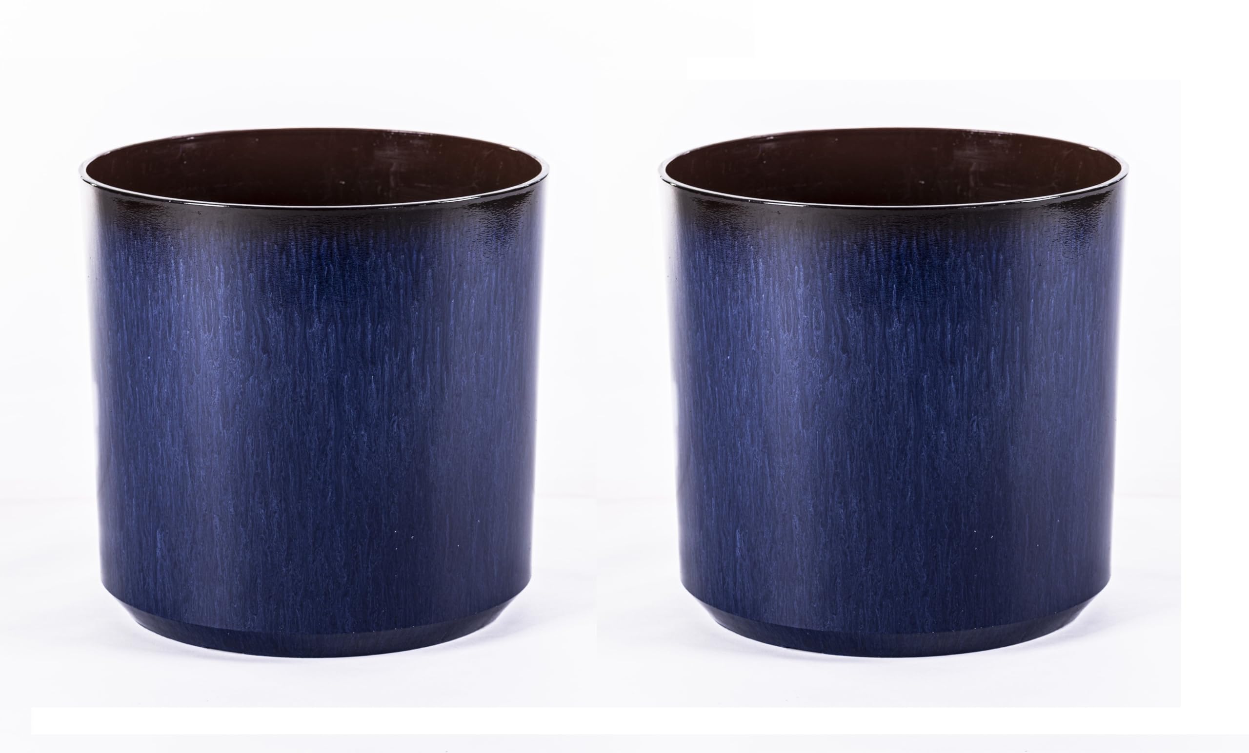 Garden Gear Cylinder Glazed Ocean Blue 26Cm Planter (X2) from B&Q