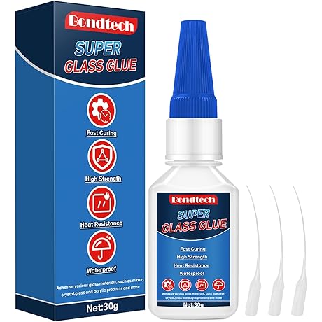 Glass Repair Liquid 30g Fix Broken Glass, Glass to Glass Glue for DIY Repair Projects