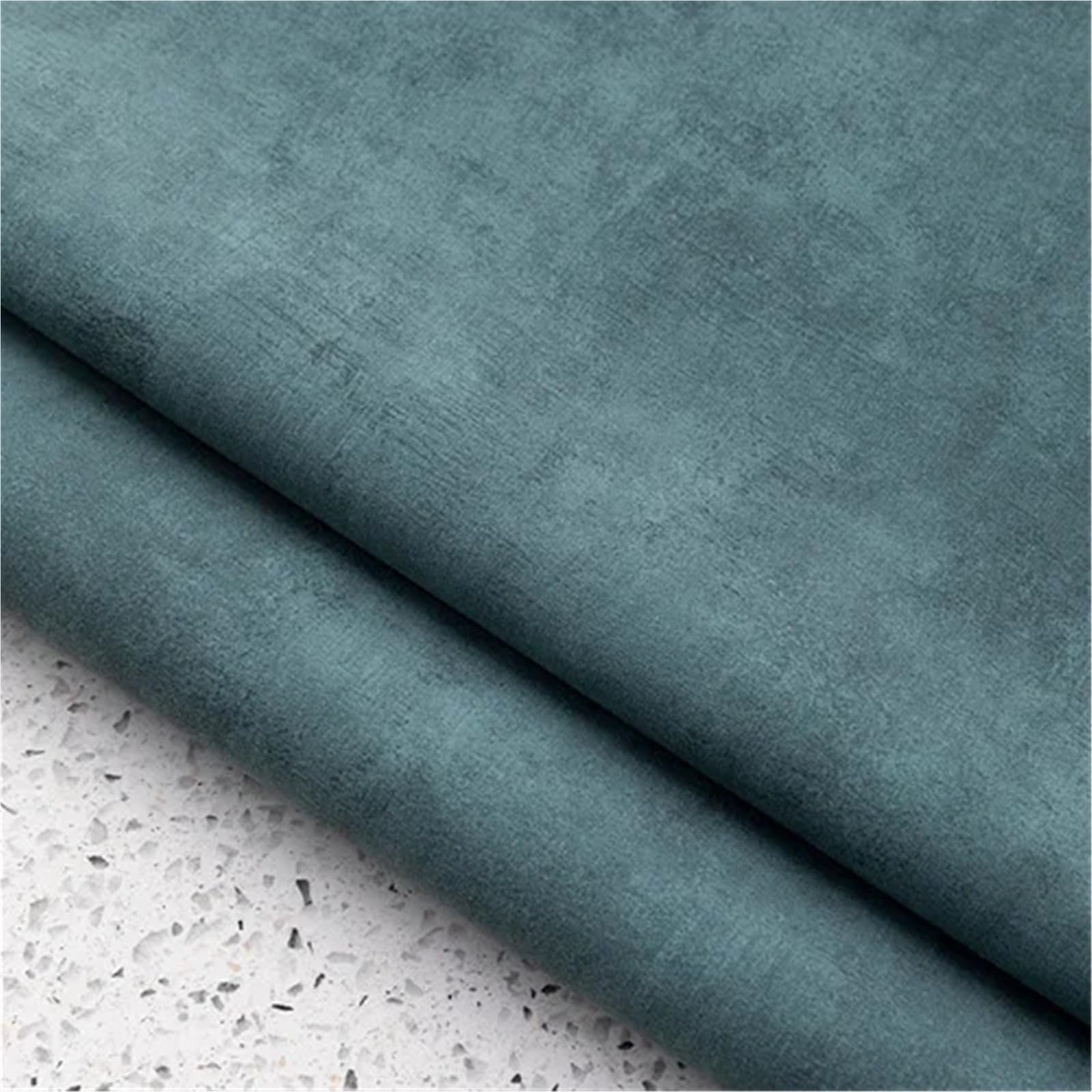 Tissu en velours technologique épais léger de luxe de couleur unie gaufrée en daim pour canapé doux et rigide décoration d'oreiller tissu pour couture (12-vert émeraude, 300 cm x 145 cm)