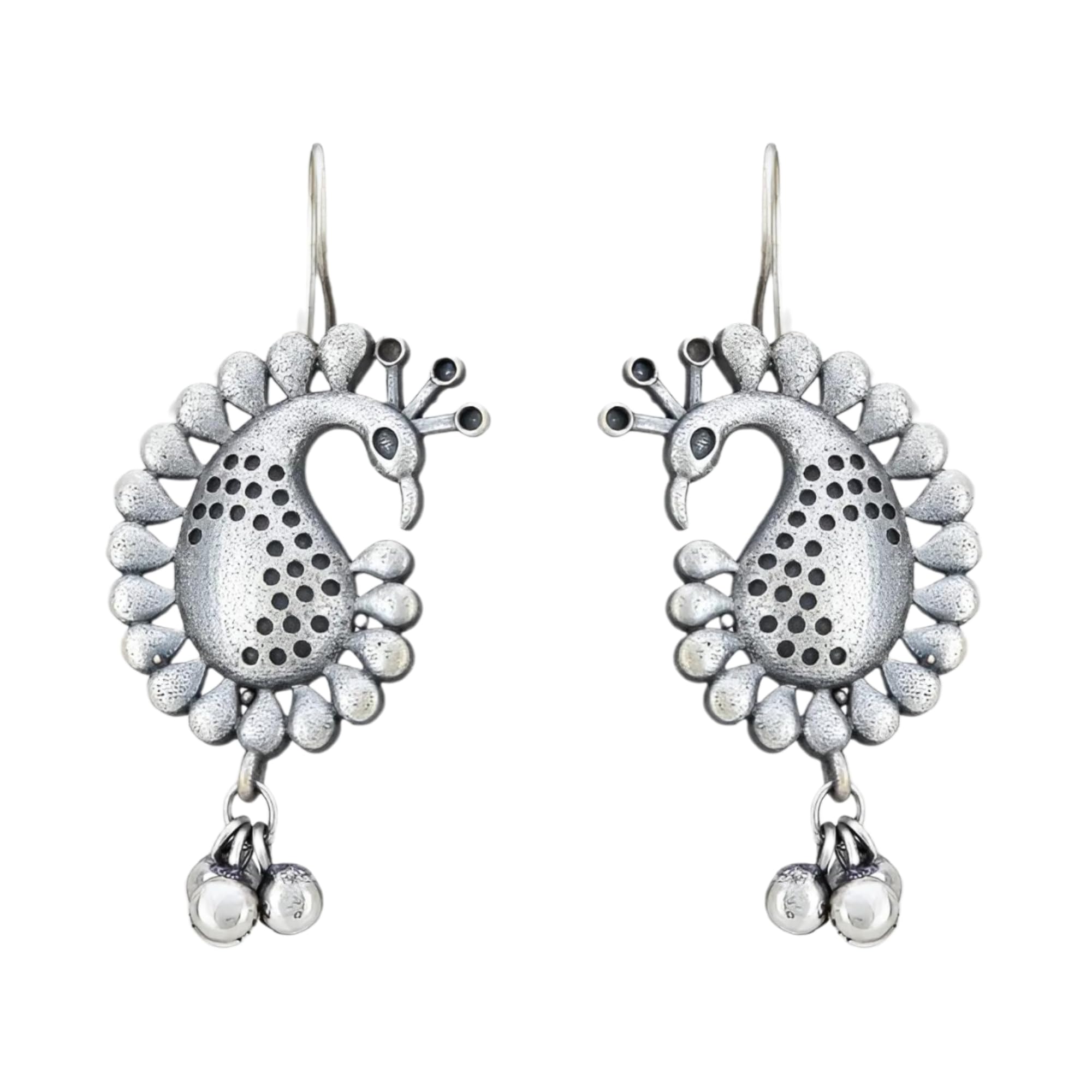 Dulcett India | Earrings for Women | Silver Replica Earrings | Traditional Oxidised Silver Earrings | Black Metal Earrings| Bird Fish Hook Earrings | Ethnic Earrings | German Silver Earrings for Women (B09YNVBGQM) Amazon Price History, Amazon Price Tracker