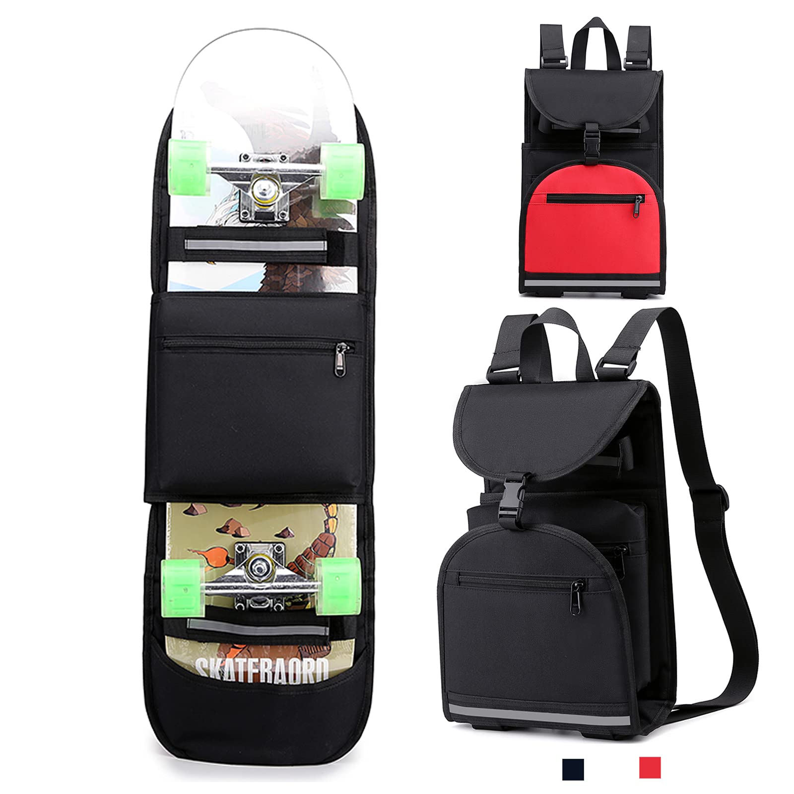 BRAVORD Foldable Skateboard Backpack