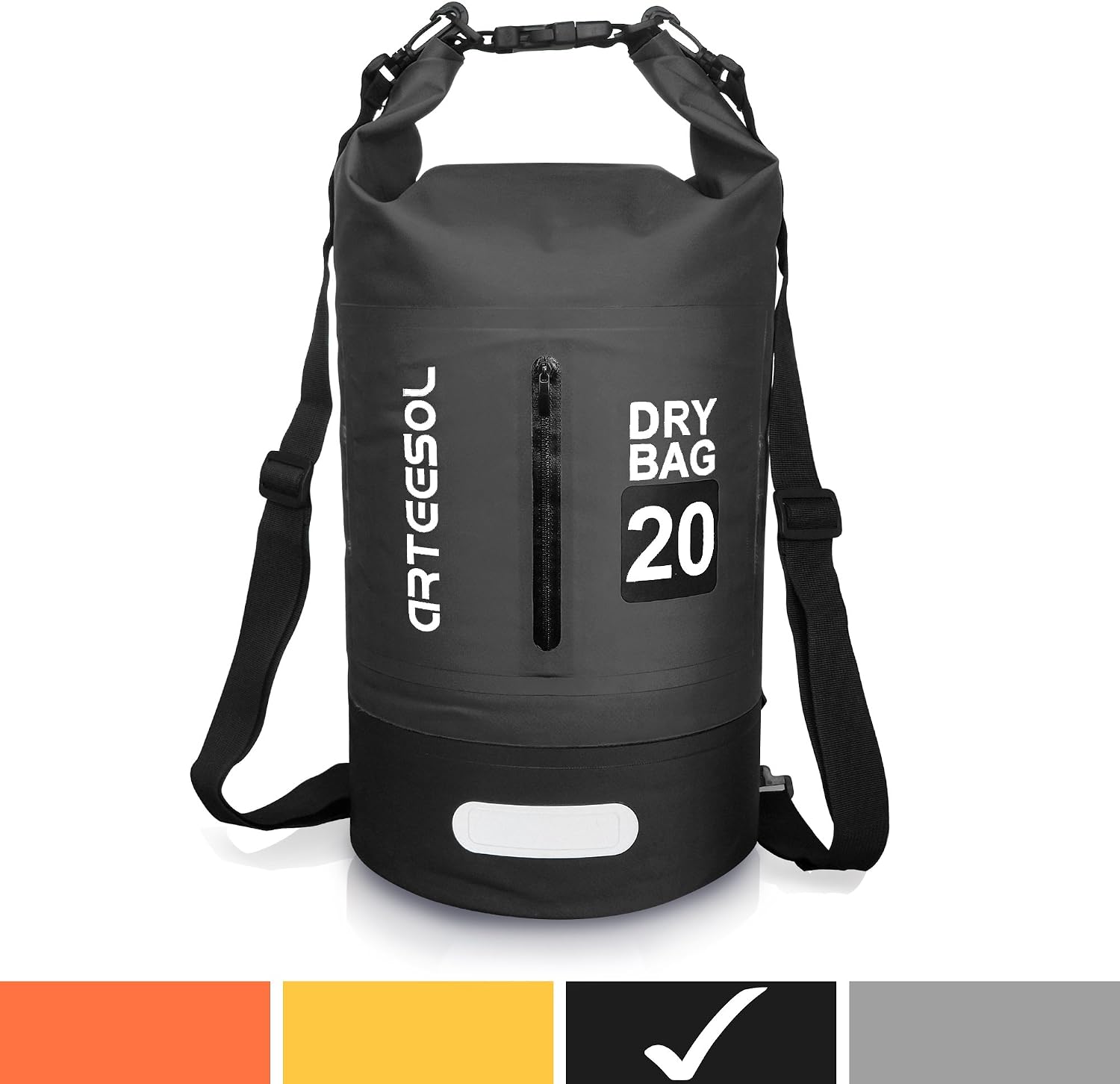 arteesol Waterproof Dry Bag 5L/10L /20L/30L with Phone Case Double Shoulder Strap Lightweight Backpack for Kayaking Rafting Boating Swimming Camping Hiking Beach Fishing