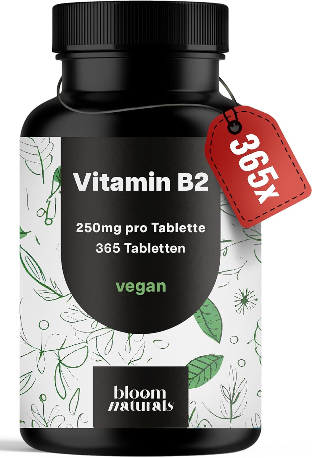 Vitamin B2 in high dosage – 365 tablets – 250 mg riboflavin, vegan & produced in Germany – Laboratory tested Vitamin B2 in high dosage – 365 tablets – 250 mg riboflavin, vegan & produced in Germany – Laboratory tested
