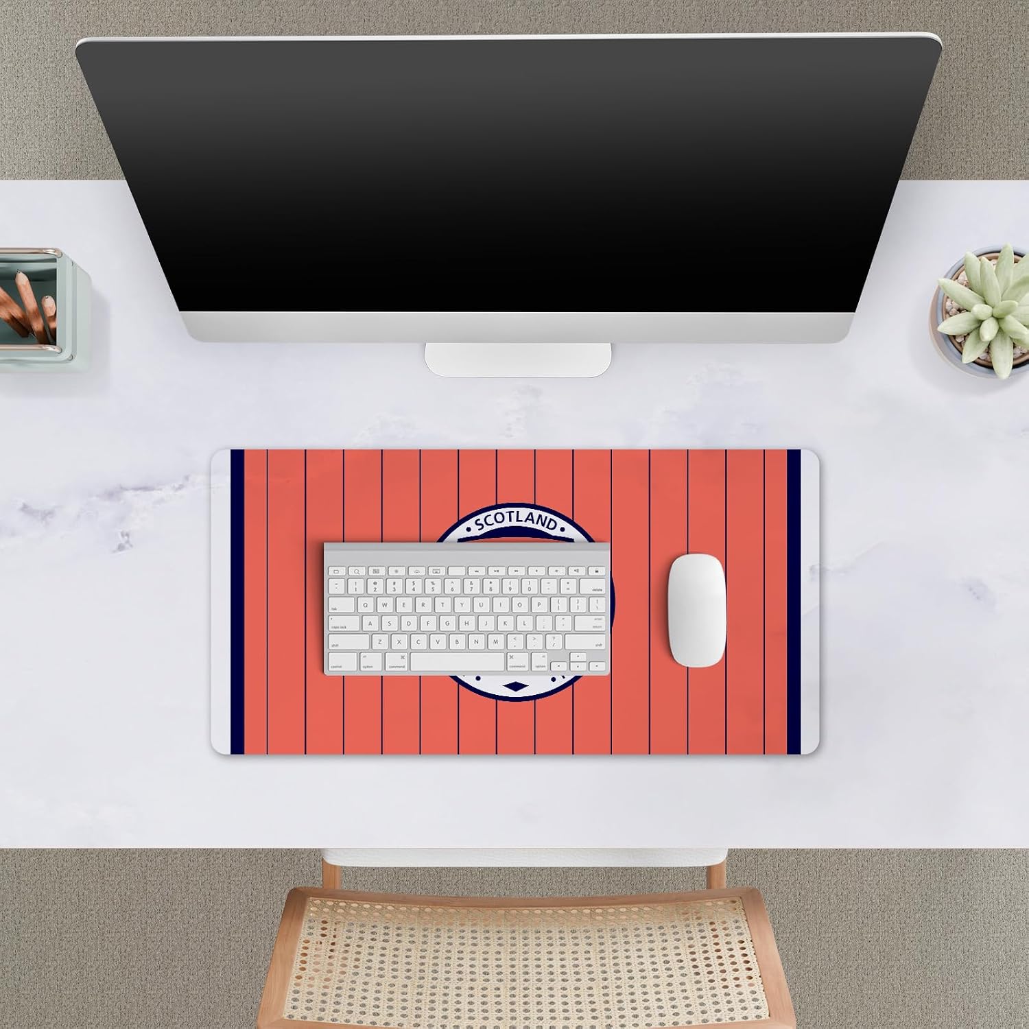 Head Case Designs Officially Licensed Scotland National Football Team Away 2026 Kit 23.62 x 11.81 x 0.12 inches (600 x 300 mm) - L Gaming Office Desk PC Keyboard Mouse Mat Pad