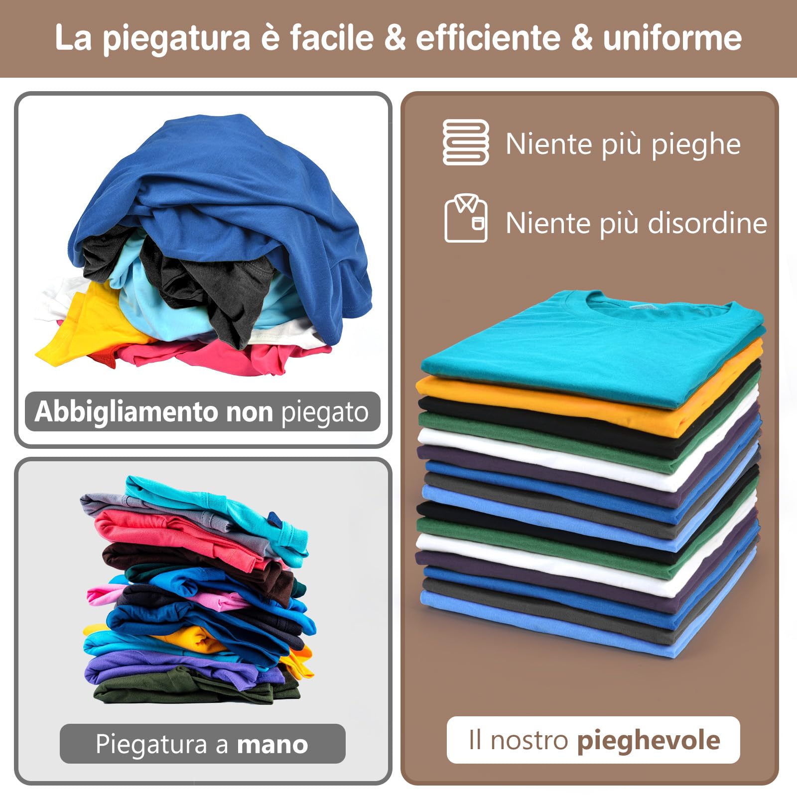 Tavola pieghevole per vestiti, Magic Clothes pieghevole per vestiti, pantaloni regolabili, per riporre oggetti