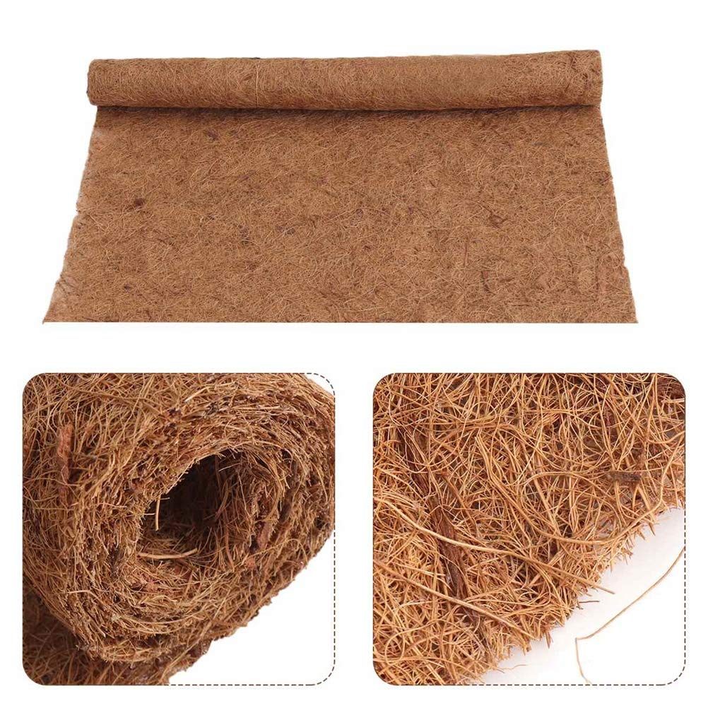 Tappetino per Rettili, Substrato in Fibra di Cocco Naturale, Tappeto Morbido Assorbente con Design Lavabile e Riutilizzabile, Ideale per Lucertole, Tartarughe e Serpenti (Brown)