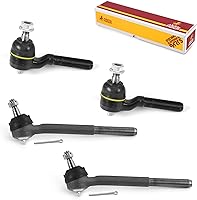 Vista 55 de Metrix Premium Chassis Parts - Kit de 4 piezas de extremos de barra de acoplamiento frontal exterior e interior compatible con Nissan Pathfinder