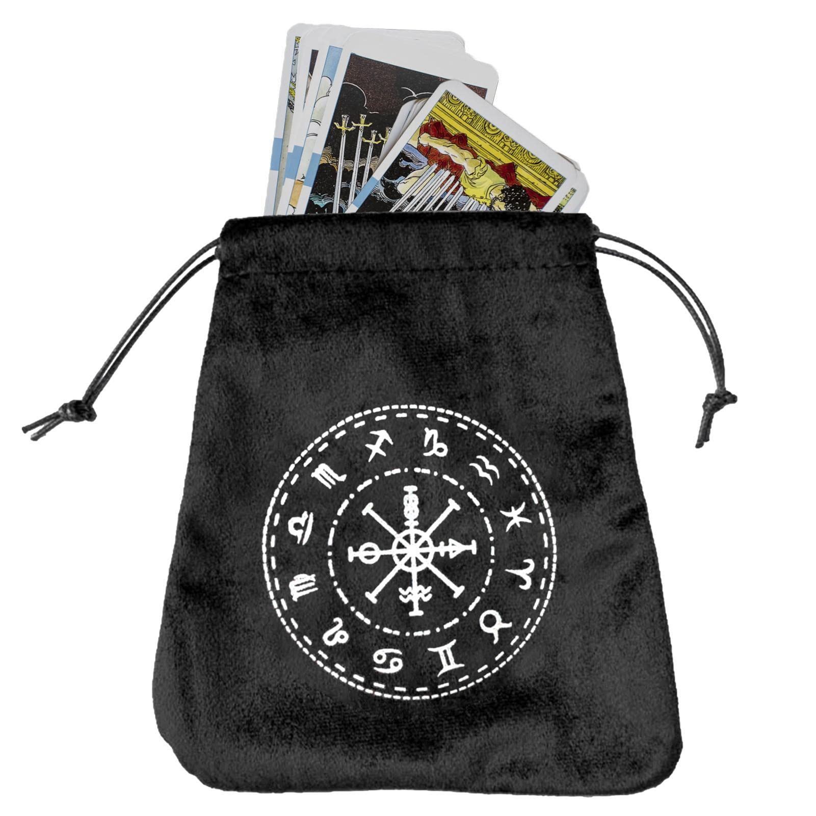 Tassen etui voor tarotkaarten, trekkoord dobbelstenen houder