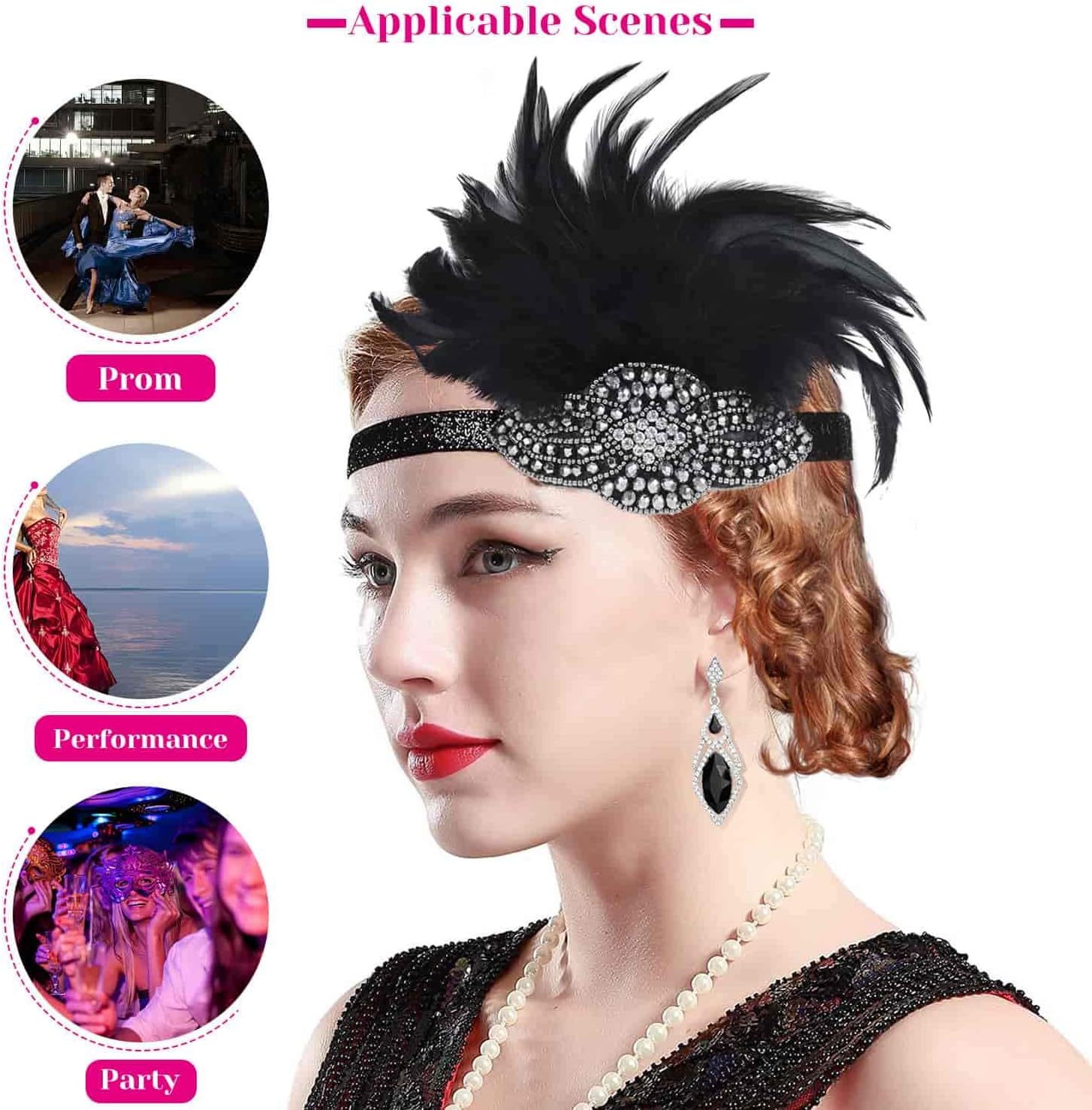 Cridoz Flapper Accessories for Women - 1920s Gatsby & Roaring 20s Style - Image 6